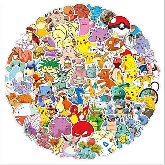 Lot of 50 Random Vinyl Pokémon Stickers - Picture 4 of 8